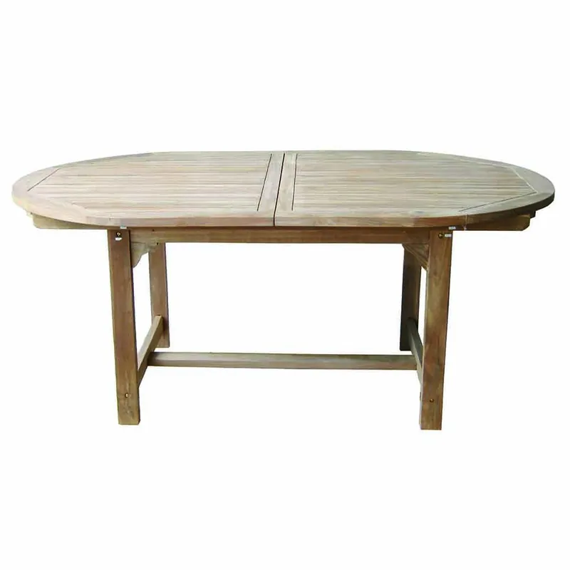 Mesa ovalada extensible Alicudi en madera de teca - Mueble de jardin