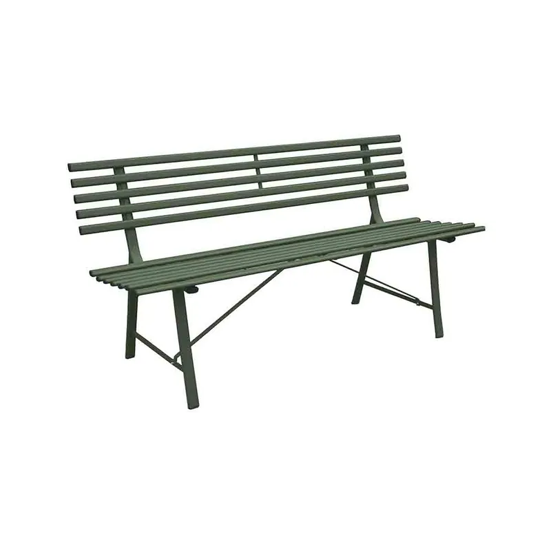 Banco de exterior Gallipoli con estructura de metal pintado en varios acabados - Mueble de jardin