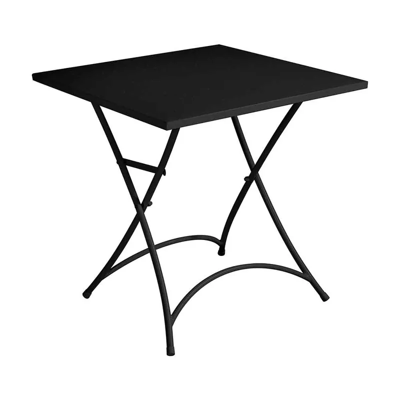 Mesa de jardín plegable Orta 70x70 fabricada en hierro pintado - Mueble de jardin