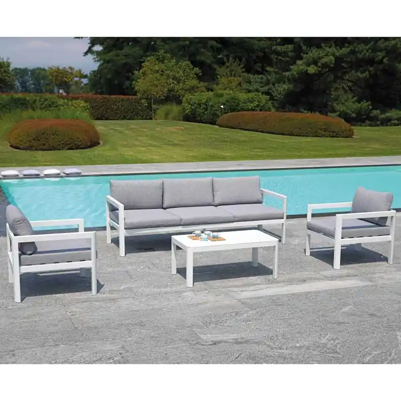 Conjunto de jardín Marsella fabricado en aluminio disponible en varios acabados. - Mueble de jardin