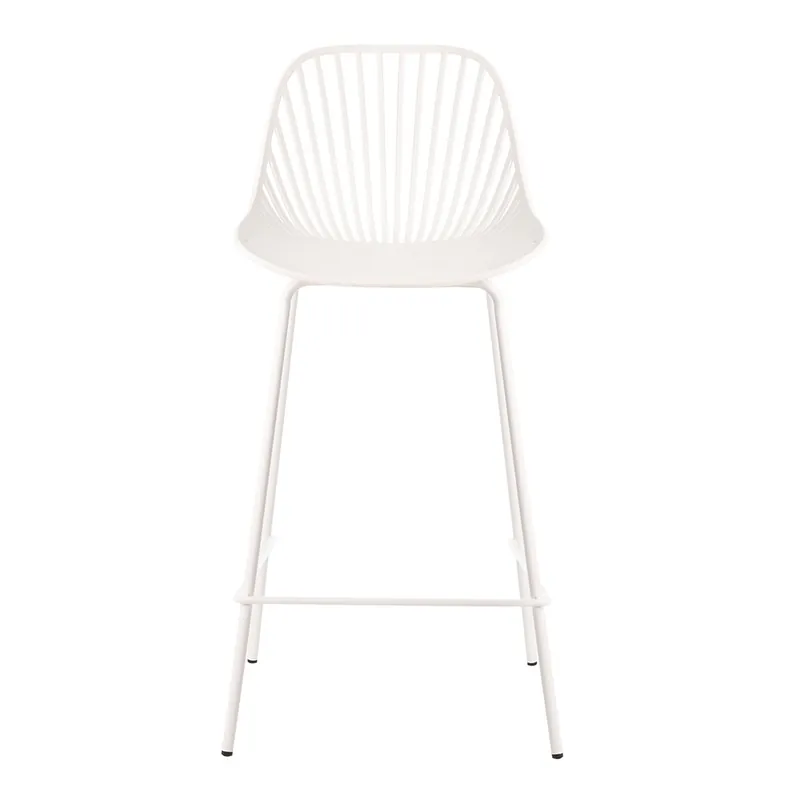 Taburete Somcasa Peyton con estructura de metal lacado mate y asiento de polipropileno. - Sala de estar