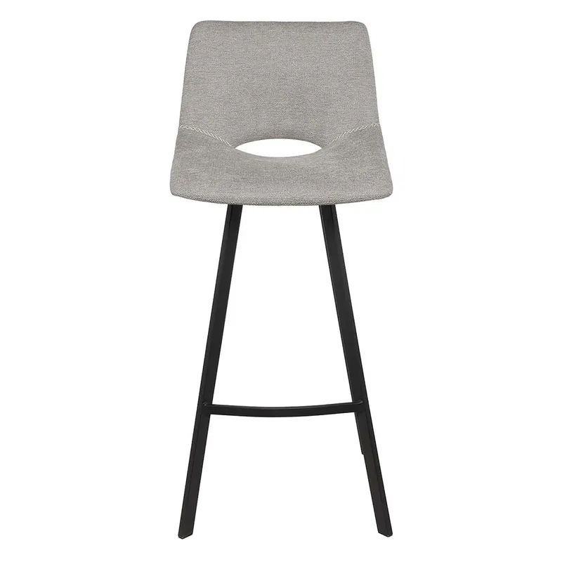 Taburetes altos Somcasa Aston con asiento acolchado y patas de metal. - Sala de estar