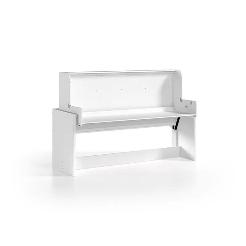 Cama individual que ahorra espacio con escritorio plegable - zona de dormir