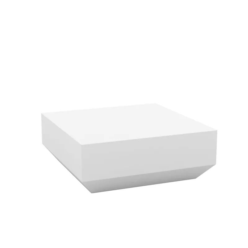 Mesita Vondom Vela 80x80 cm en polietileno mate 100% reciclable para interior y exterior - Mueble de jardin