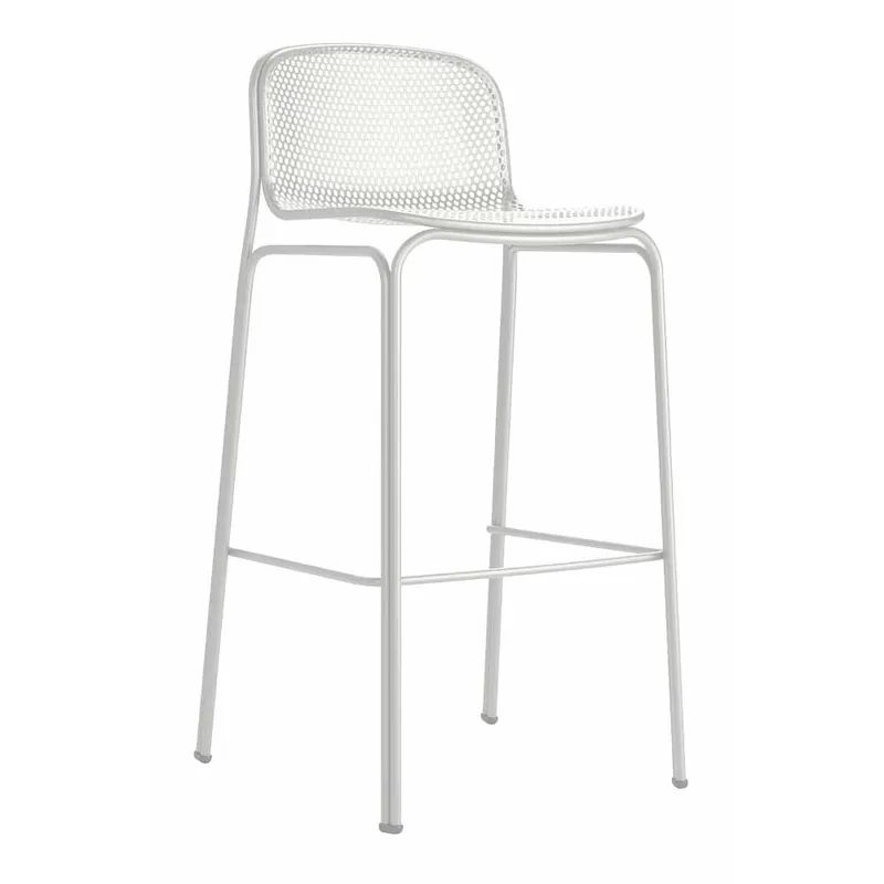 Taburete Colos Villa 3 de tubo metálico y carcasa de malla metálica - Mueble de jardin