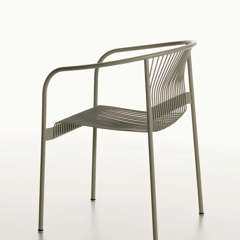 Silla Plank Velit Chair con estructura metálica - Mueble de jardin