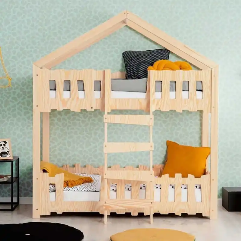Litera infantil con forma de casa | Montessori - zona de dormir