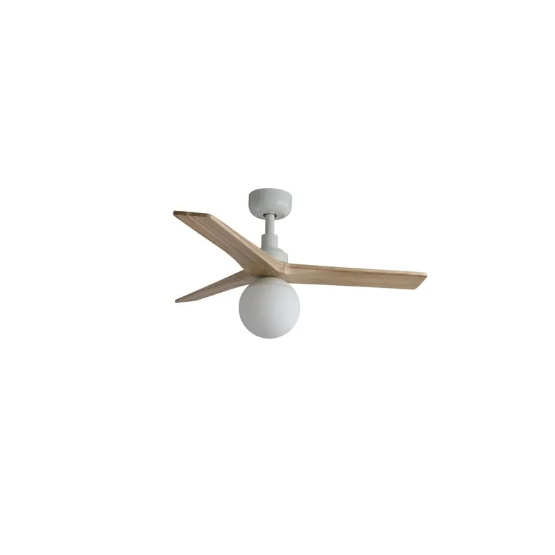 Faro Barcelona Klim ventilador de techo con iluminación y aspas de madera en tres diámetros 92,5, 125 y 150 cm - Iluminacion