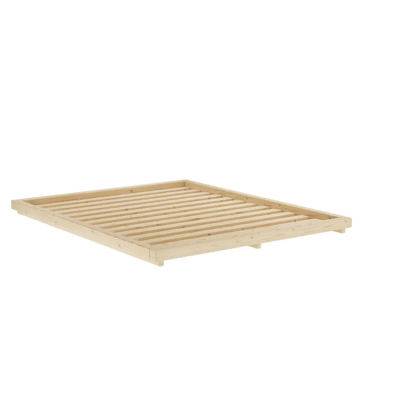 Cama tatami Dock de estilo japonés de Karup Design en tres tamaños, en pino macizo con o sin mesitas de noche - zona de dormir