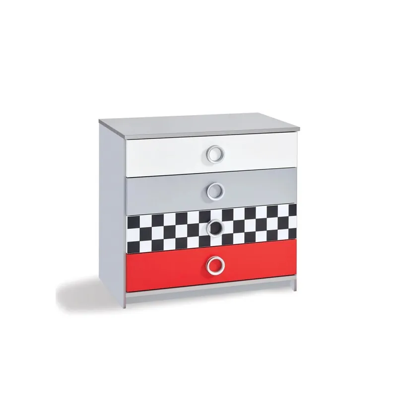 Cómoda Turbo Cap Line con cuatro cajones espaciosos para el dormitorio infantil - zona de dormir