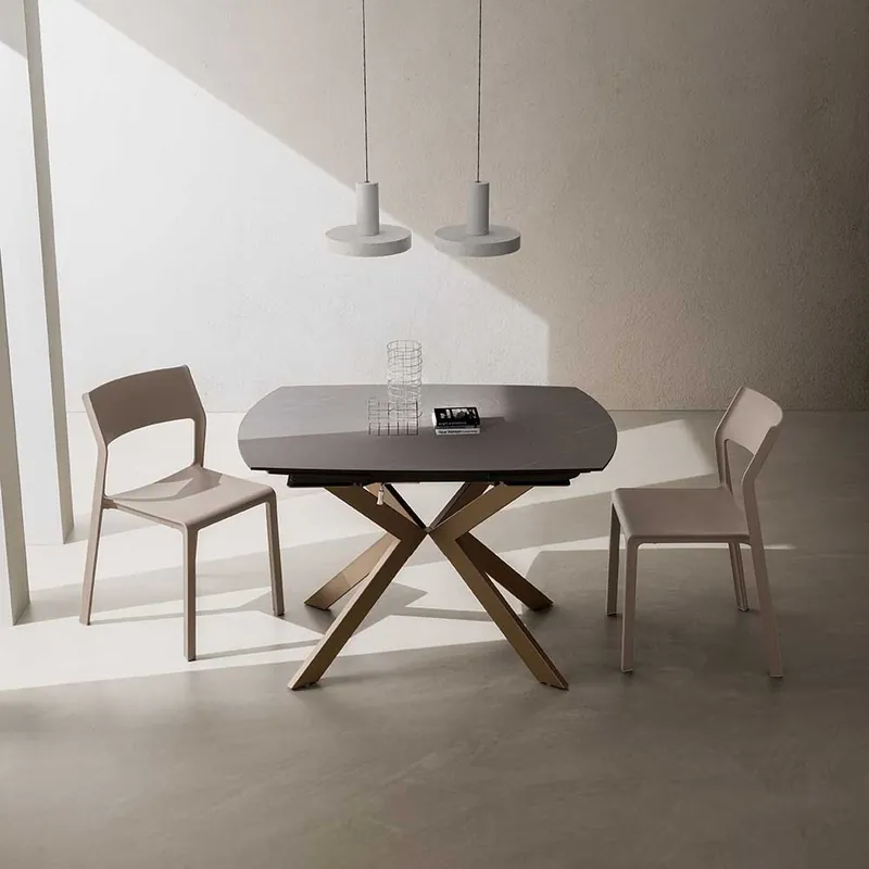 Mesa extensible La Primavera Leo con mecanismo giratorio - Sala de estar