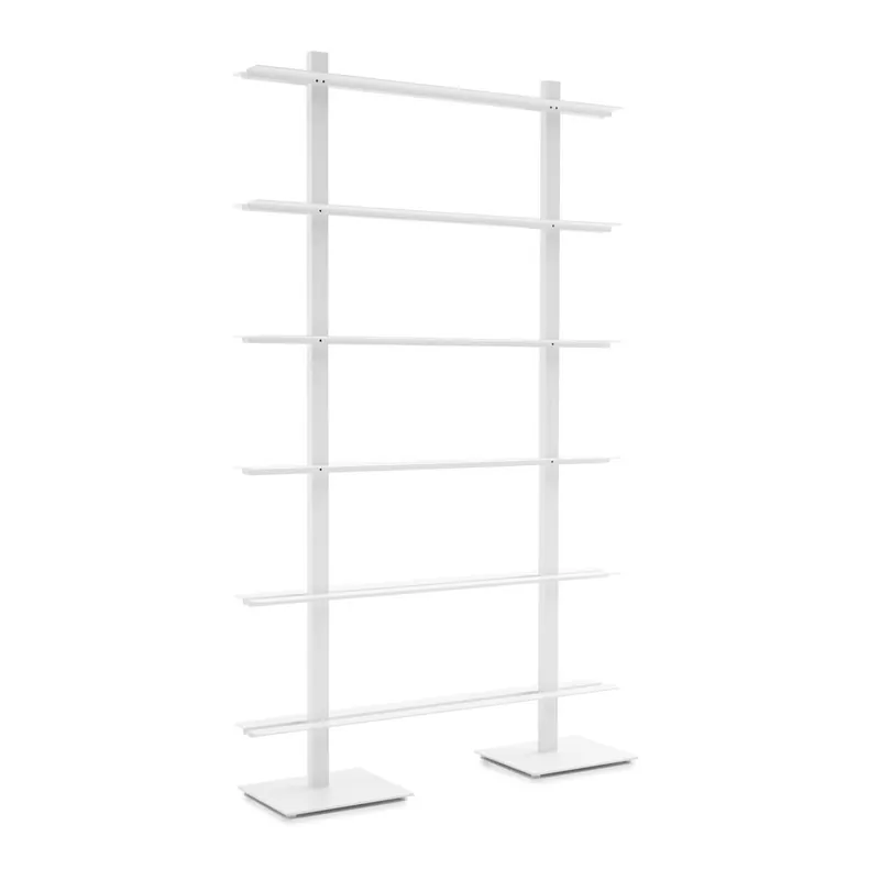 Librería BBB Italia B.Bliotek en acero en dos tamaños y acabados blanco y negro mate. - Sala de estar