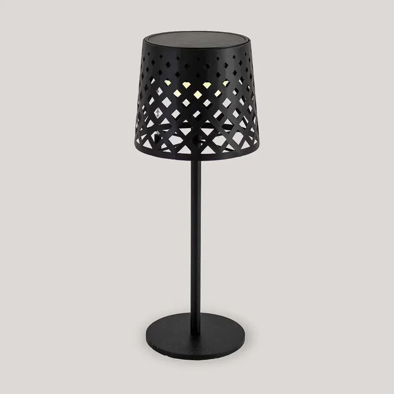 Nueva lámpara de jardín Gretita recargable y solar de metal para uso interior y exterior, regulable en altura. - Mueble de jardin