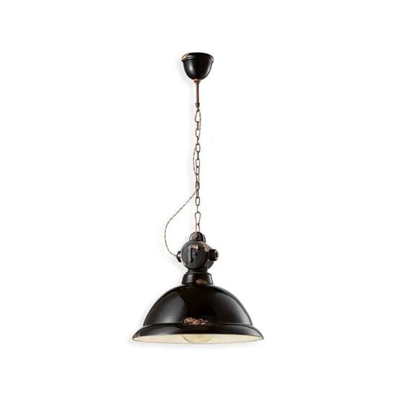 Lámpara colgante Ferroluce Industral C1710 adecuada para cocinas y salones. - Iluminacion