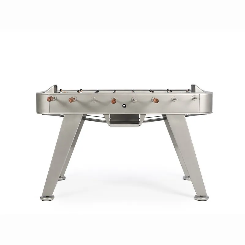 Futbolín de exterior RS Barcelona RS2 en acero inoxidable con mangos de madera de Iroko - Mueble de jardin