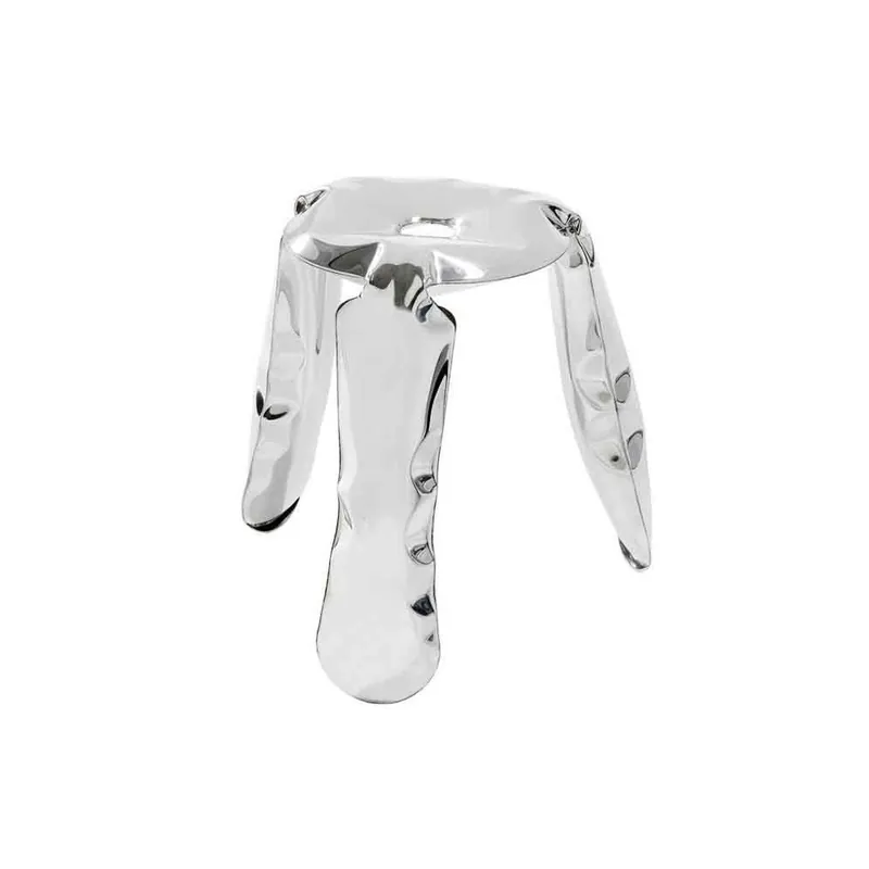 Taburete Zieta Studio Plopp de acero inoxidable disponible en varios tamaños - Sala de estar