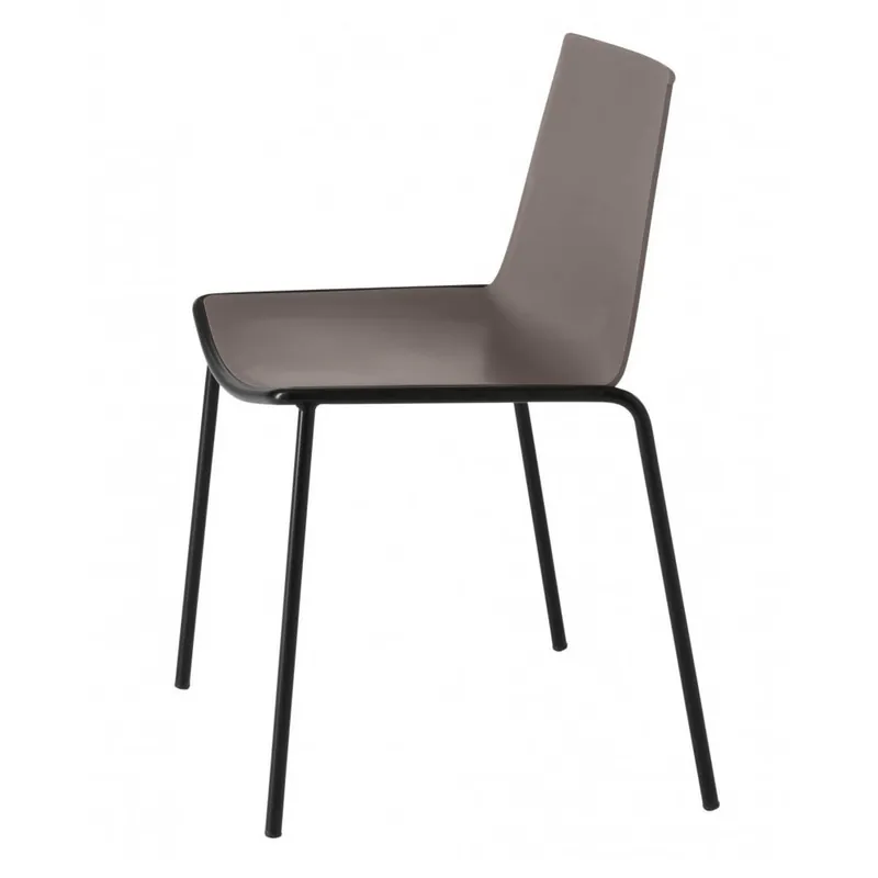 Silla Cuba 620 de Et Al. para exterior, estructura tubular pintada y asiento de polipropileno. - Mueble de jardin