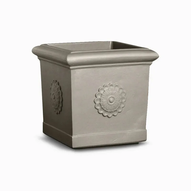 Jarrón Serralunga Quadro Fiore para interior y exterior en polietileno reciclable en dos tamaños - Mueble de jardin