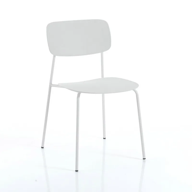 Silla Tomasucci Primary con estructura de acero y asiento de polipropileno - Sala de estar