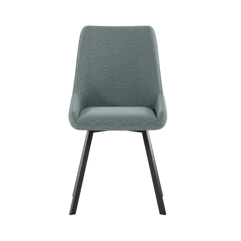Silla acolchada Stones Fox revestida en tejido de microfibra con estructura de metal - Sala de estar