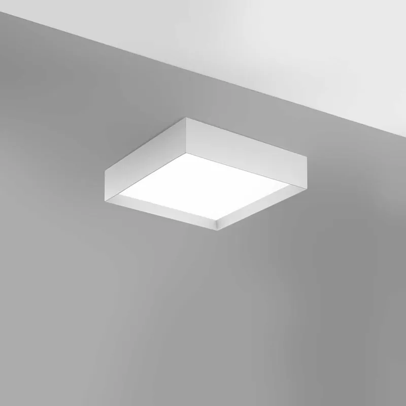 Lámpara de techo LED Gea Luce Aoi con estructura de aluminio en dos acabados satinados y tres tamaños - Iluminacion