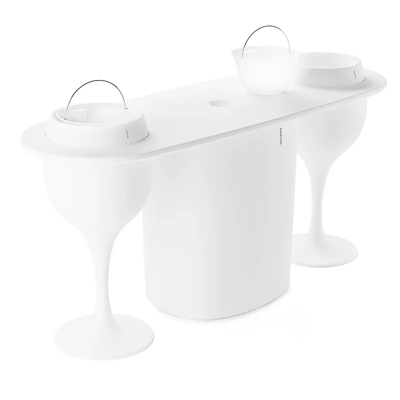 La barra de bar de polietileno Bar Pro de Valiente viene en dos acabados para interior y exterior. - Mueble de jardin