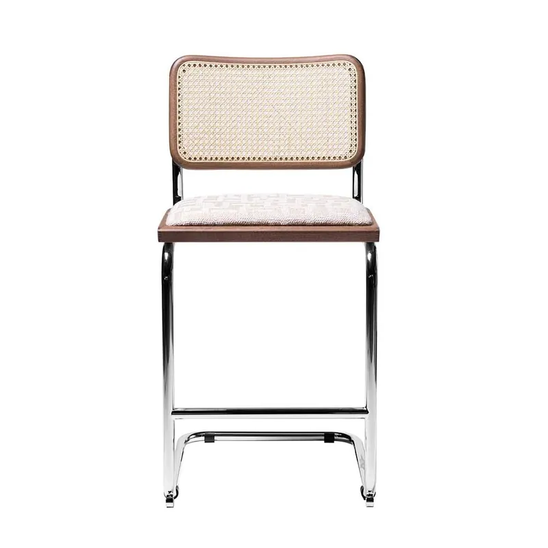 Taburete Cesca con asiento acolchado y respaldo de caña | Kasa-Store