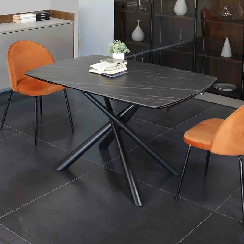 Mesa de cocina extensible de vitrocerámica Newport – La Seggiola - Sala de estar
