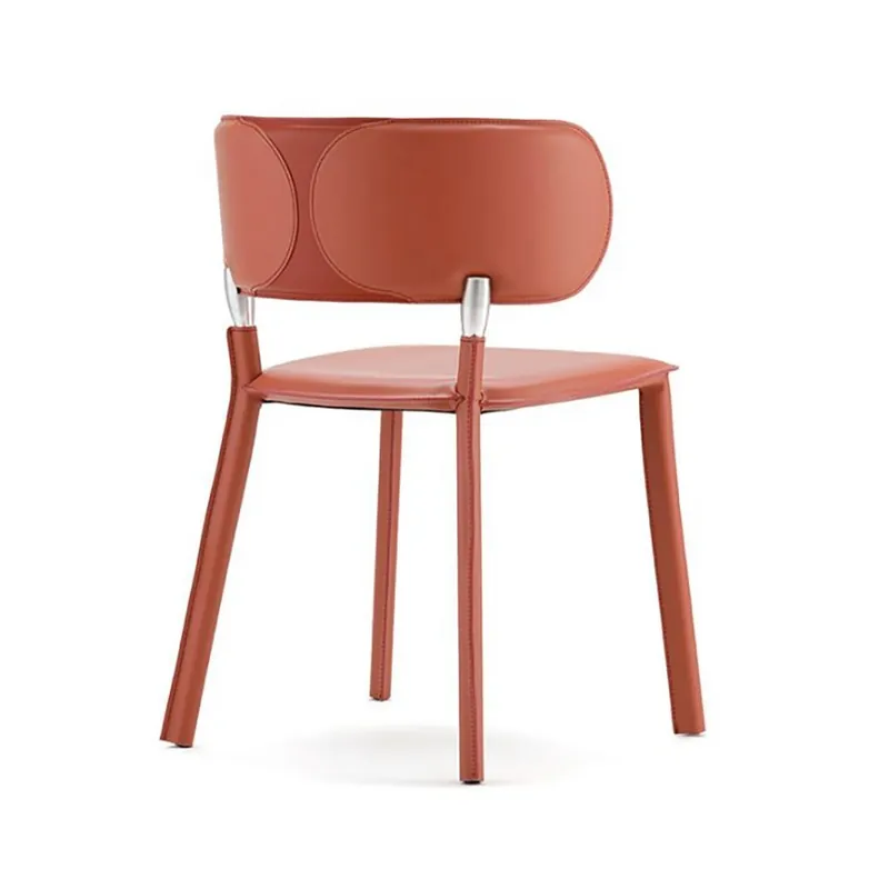 Silla de diseño moderno Airnova Sketch revestida en piel - Sala de estar