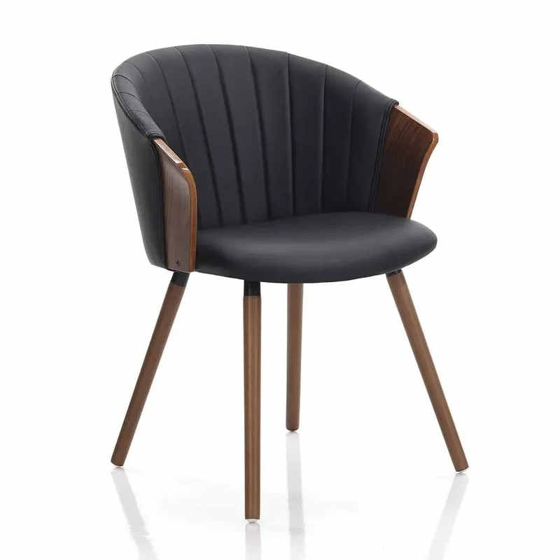 Tomasucci Bryan Madera oscura en madera contrachapada curvada - Sala de estar