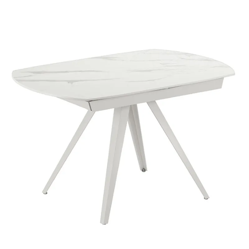 Stones | Mesa extensible Kyoto 120 con tablero de cerámica mate para salas de estar - Sala de estar