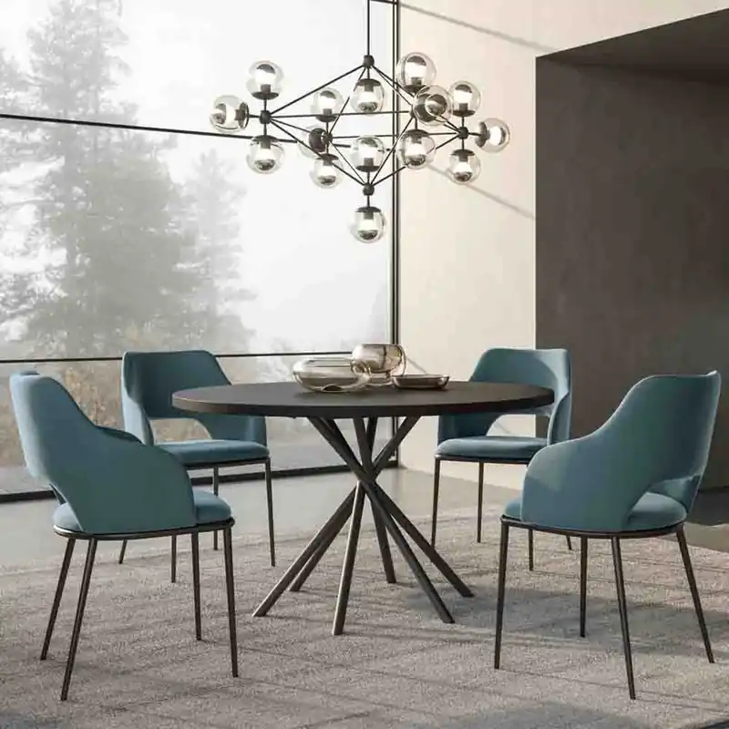 FGF Mobili | Silla Diva Metal con metal y terciopelo - Sala de estar