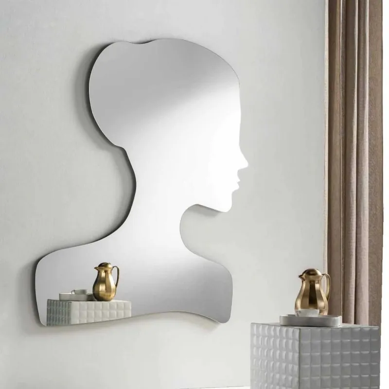 Capodarte | Espejo de pared con diseño de rostro femenino | Skin - Sala de estar