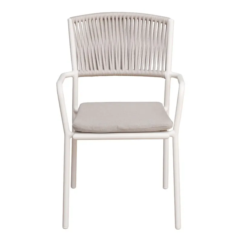 Silla de exterior Modena de aluminio y cuerda | Kasa-Store