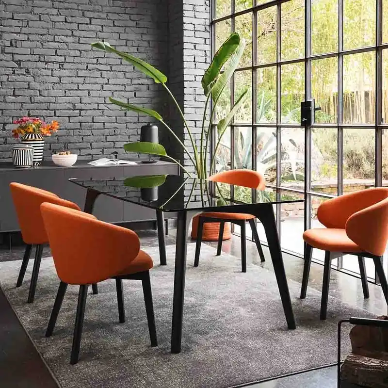 Connubia | Mesa de cristal con tapa de barril Pod | Calligaris - Sala de estar