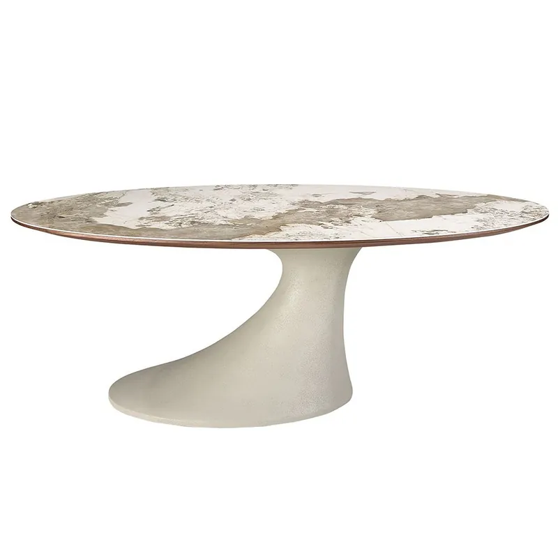 Angel Cerda | Mesa de comedor de gres porcelánico 1209 - Sala de estar
