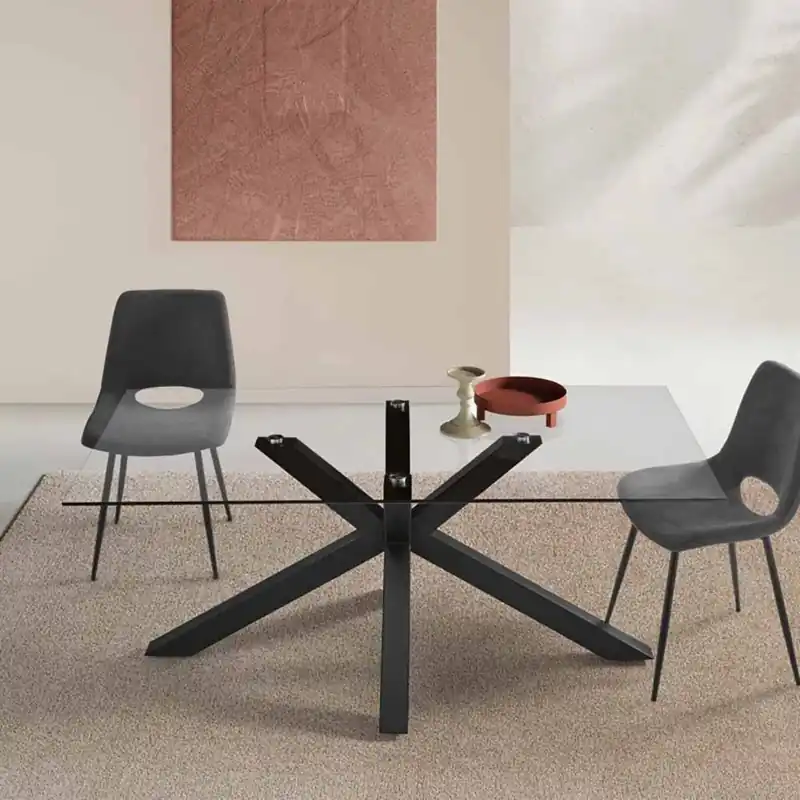 Mesa de cristal Dante Ikone Casa, 160 y 180 cm - Sala de estar