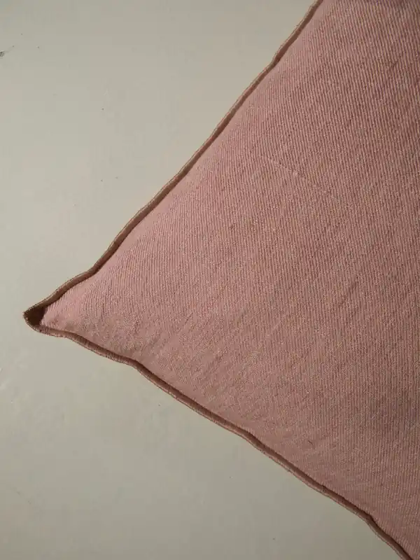 Almohadón de lino Bois de Rose / Givré Maison de Vacances 40x60cm