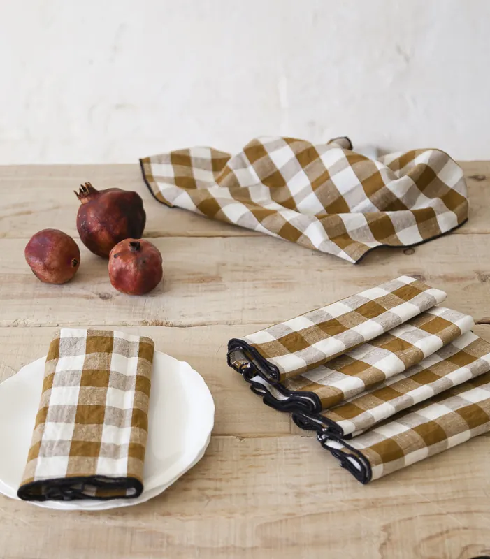 Servilleta vichy epices Maison de Vacances 45x45cm