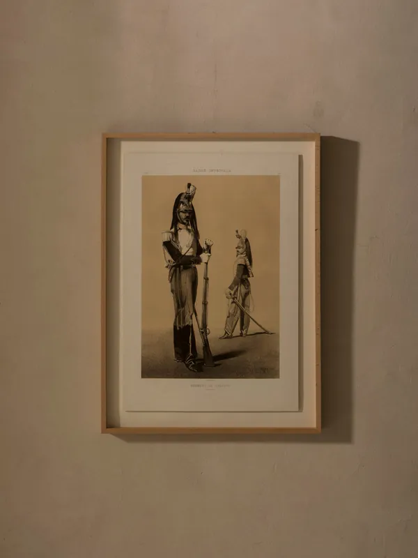 Grabado francés Guardia Imperial 1857 - Rue Vintage 74