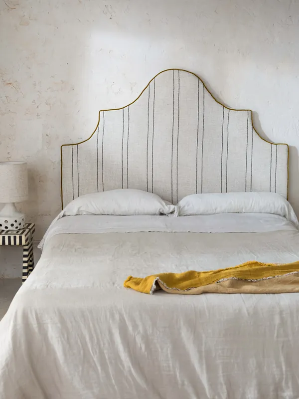 Cabecero Romy rayas vivo mostaza - Sofá y Sillón
