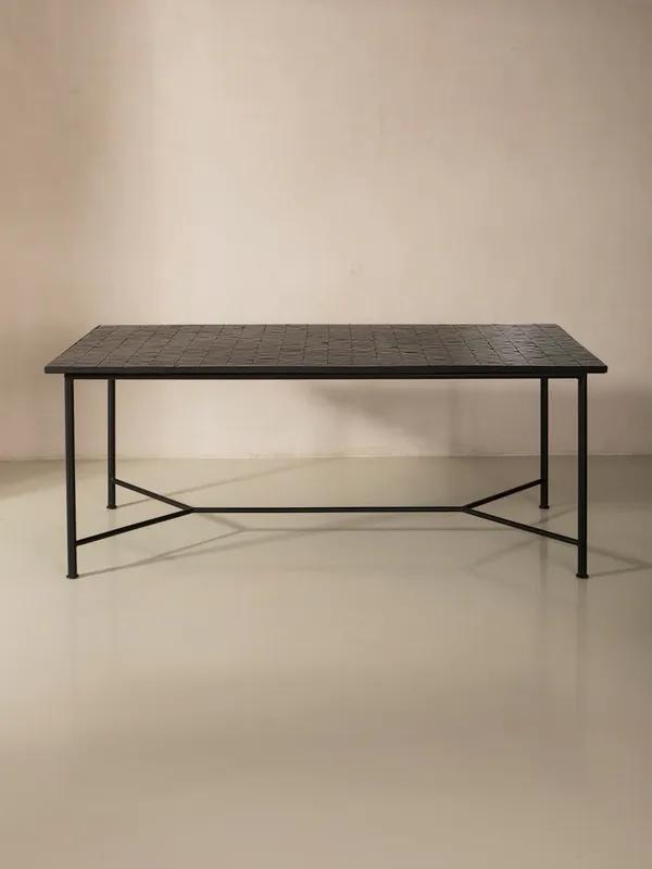 Mesa de comedor Zellige Mott negro - Rachid