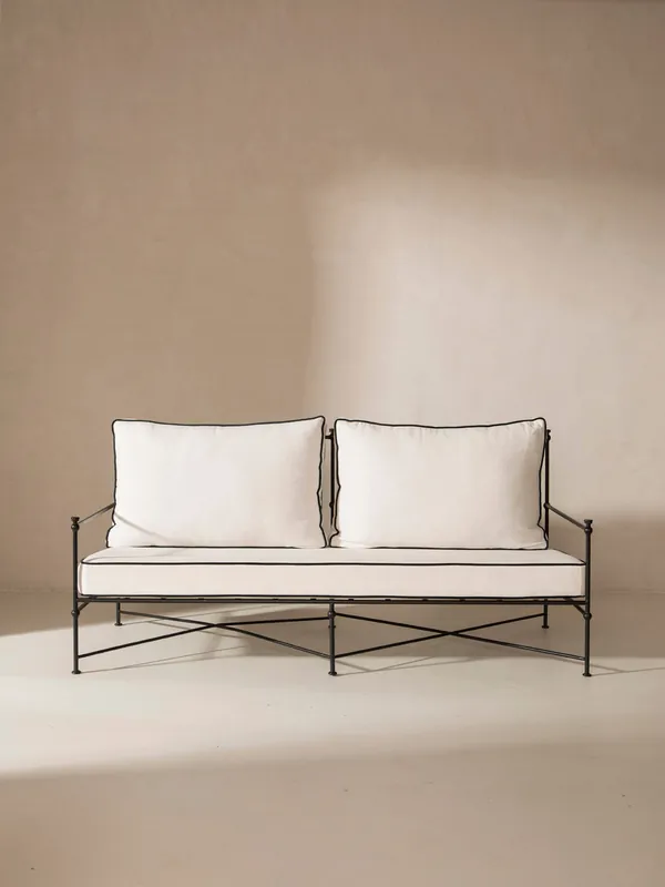 Sofá Medaillon hierro forjado 180cm - Rachid