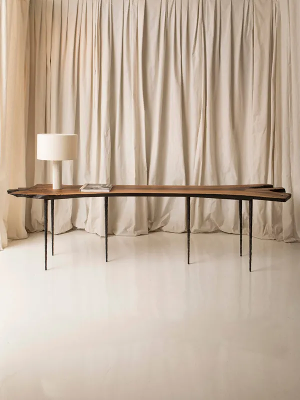 Consola de nogal 280x80x76cm - Heerenhuis