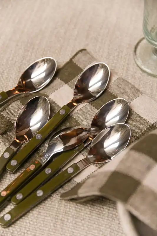 Juego de 6 cucharillas verde Bistrot Sabre Paris