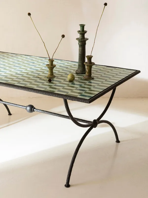 Mesa Medaillon Zellige La Mer 180x90x75cm - Rachid