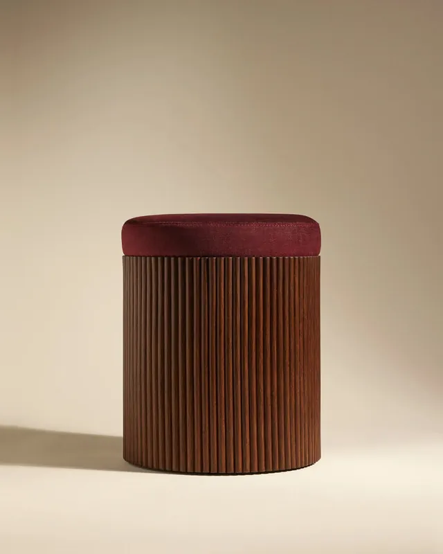 Pouf Riviera Burgundy - Maison Sarah Lavoine