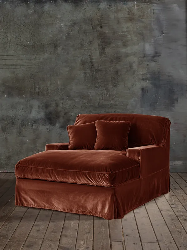 Chaise longue Capri terciopelo Copper - Tapidisseny