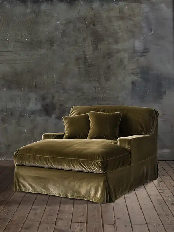 Chaise longue Capri Terciopelo Forest - Tapidisseny