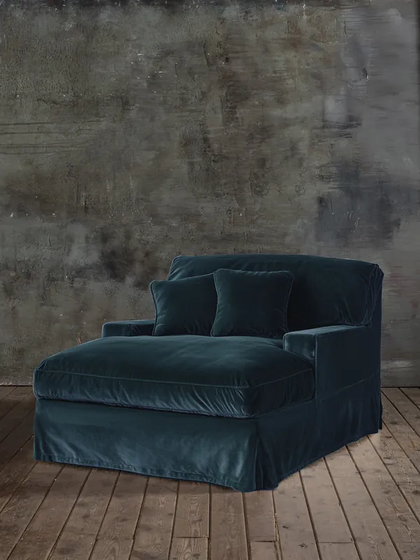 Chaise longue Capri Terciopelo Petrol - Tapidisseny